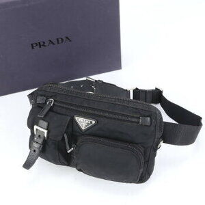 Prada Tessuto nylon triangular crossbody bag waist pouch shoulder